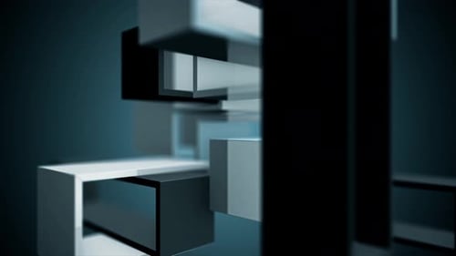 Abstrakte Animation eines rotierenden rechteckigen Designs