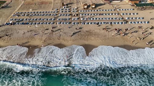 Sea Texture Aerıal Vıew 4 K Turkey Alanya