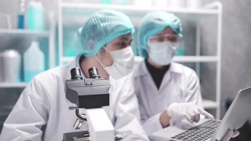 Scientists Working in a Modern Laboratory