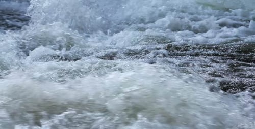 Powerful Whitewater Rapids Flowing in a River