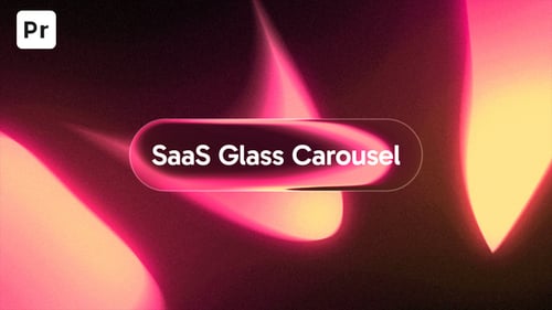 Carrusel de interfaz de usuario de vidrio SaaS