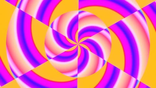 Vibrant Abstract Geometric Rotating Spiral Background Loop