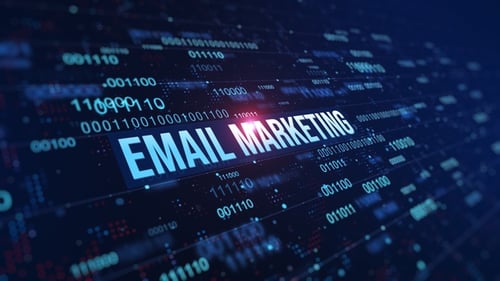 Email Marketing Digital Binary Code Background