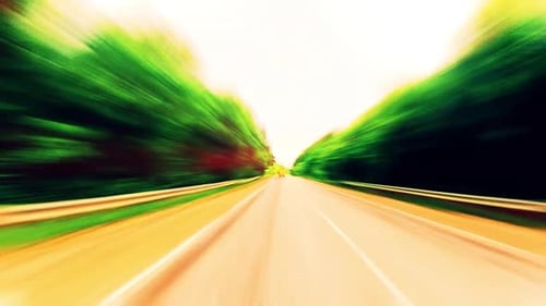 Viaja en un auto. Fondo abstracto rápido