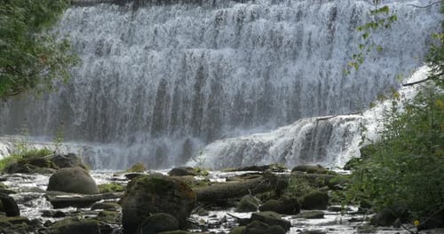 The bottom of a waterfall at Belfountain