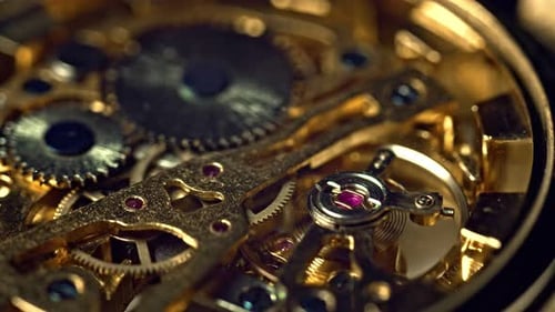 Close Up Of The Inside Of A Watch