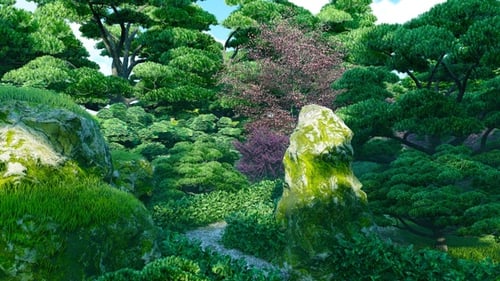 Green Summer Park Garden