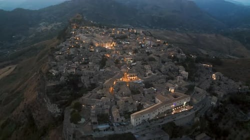 Village of Gerace By Night