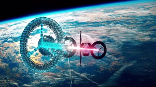 Space Station In Outter Space 4k