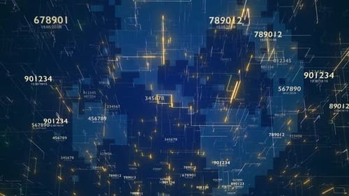 Abstract Futuristic Data Network Flow Background