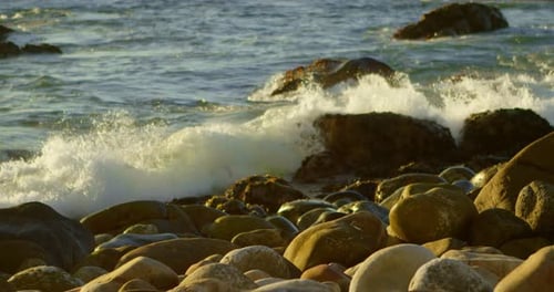 Waves in The Sea on A Sunny Day 4k