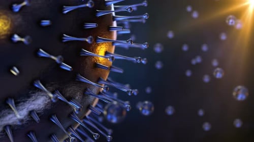 3D Virus Microscopic Cell Science Medical Animation