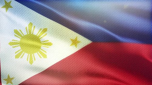 Waving Flag of the Philippines Background Animation