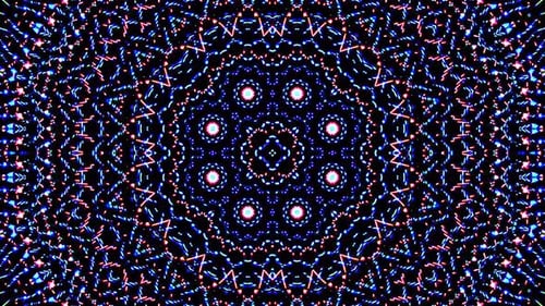 Glowing Geometric Kaleidoscope Pattern Loop