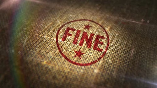 Fine sign stamp on linen sack loop