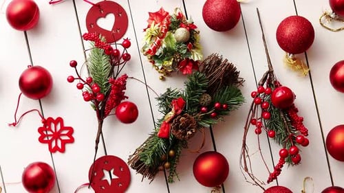 Christmas Decoration Top View.