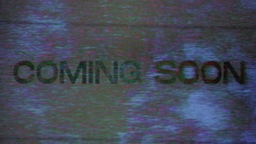 Animated Glitch Coming Soon Text Message