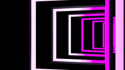 Movement in curved tunnel of squares