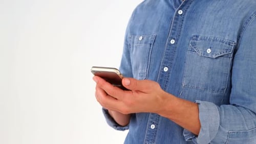 Man using mobile phone