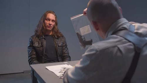 Intense Interrogation: Suspect Questioned with Evidence