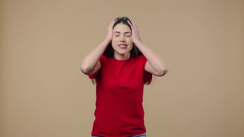 Woman Expressing Joy and Frustration With Gestures