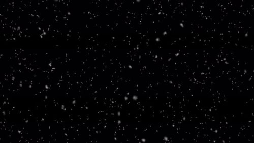 Realistic Snowfall Background Isolated on Black Background