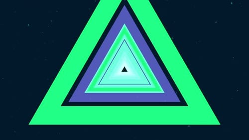 Beautiful Multicolored Triangle Tunnel Background