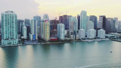 Aerial view of Miami skyscrapers