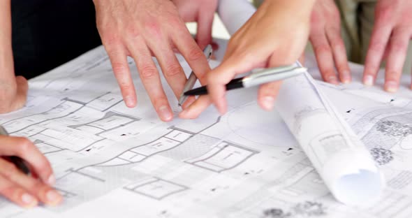 Architects Going Over Blueprints, Industrial Stock Footage ft ...