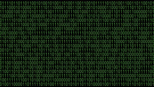 Bitcoin sign in binary code.