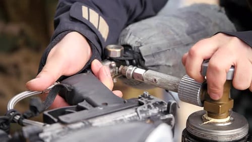 Filling a Paintball Gun Air Tank