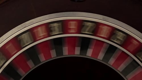 Classic Roulette Spinning Fast Black Background White Number 10