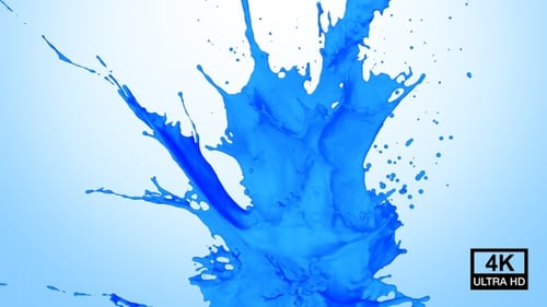 Dynamic Blue Liquid Splashing Effect