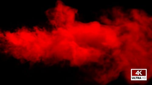 Vibrant Red Smoke Fluid Reveal Transition
