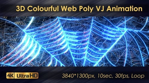 3D Colourful Web Poly VJ Animation