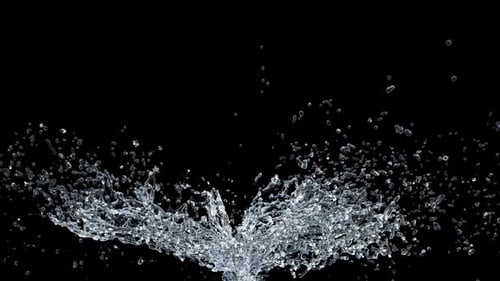 Realistic Water Splash Dynamic Fluid Element