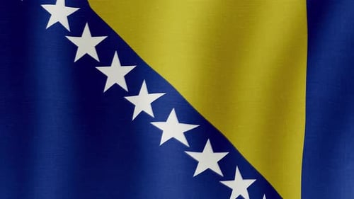 Bosnia and Herzegovina Flag Waving Loop