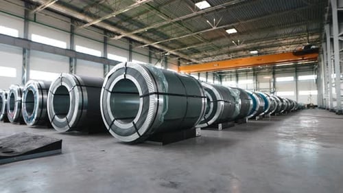 Warehouse with Rolled Steel