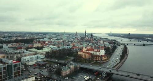 Old Riga city panorama