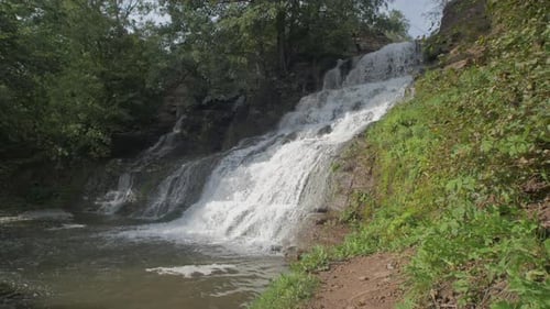Waterfall flowing down