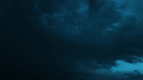 Time Lapse Timelapse Night View Dark Blue Cloudy Rainy Sky