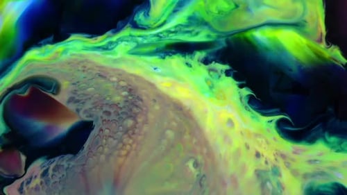 Bunte flüssige Tinte Farben Mischen Burst Swirl Fluid 53