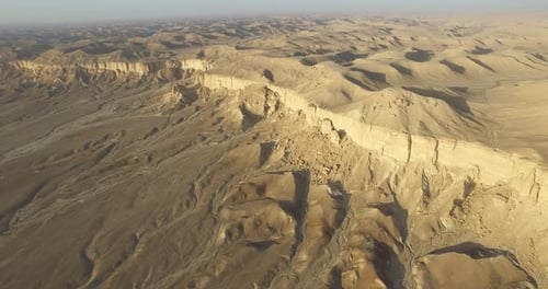 Flying over Dunes in the Desert