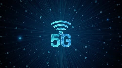 Futuristic 5G Network Technology Logo Reveal Animation