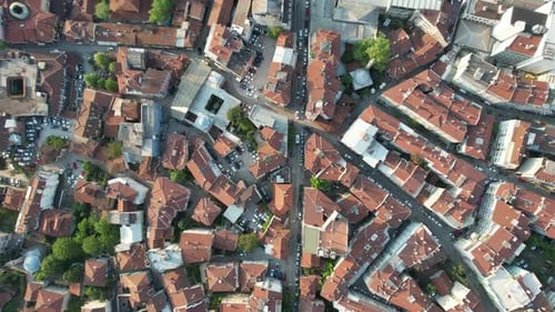 Aerial Around Of Bursa Mosque