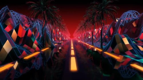 Retro Tropical Vj Loops 4k