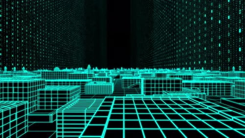City Wireframe 02 4k