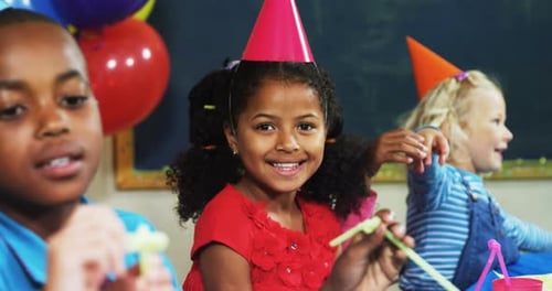 Happy Children Celebrate at a Birthday Party