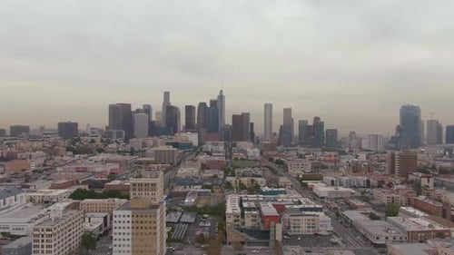 Los Angeles Downtown. California, USA. Aerial View