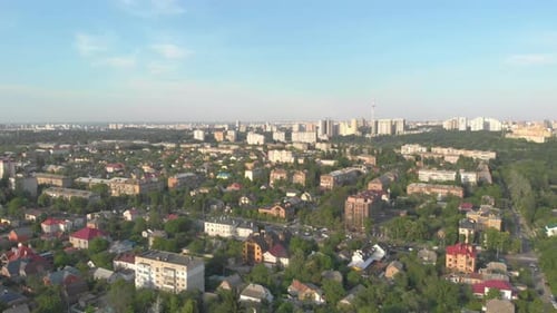 Cityscape Drone Aerial View